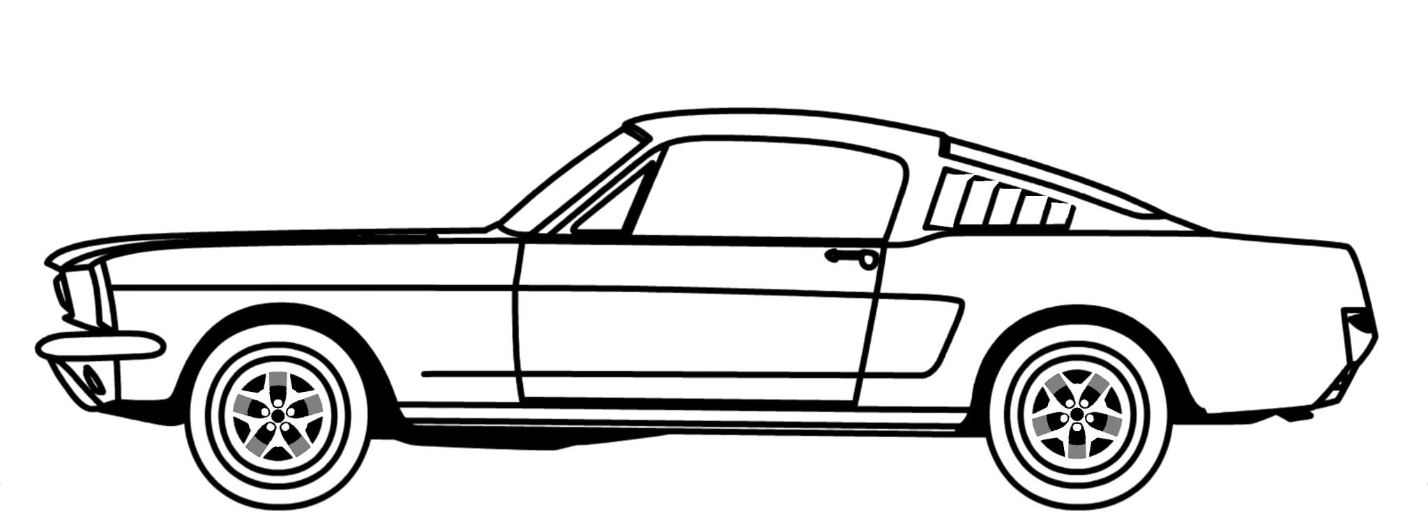 Ford Mustang line sketch